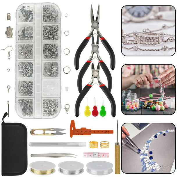 Jewelry Making Supplies Kit for Starter Beading Making and Repair Tools Full Set 